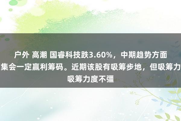 户外 高潮 国睿科技跌3.60%，中期趋势方面，下方集会一定赢利筹码。近期该股有吸筹步地，但吸筹力度不彊