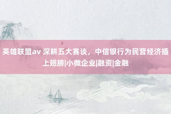 英雄联盟av 深耕五大赛谈，中信银行为民营经济插上翅膀|小微企业|融资|金融