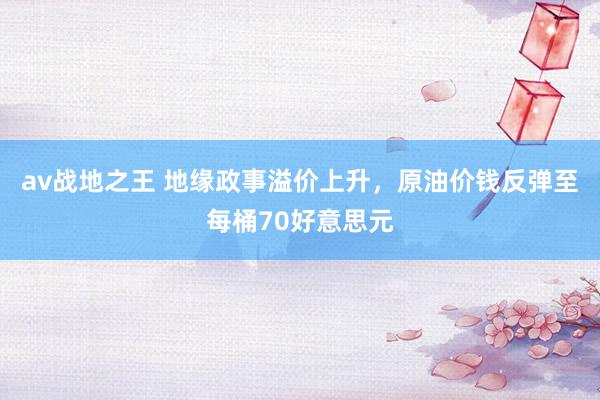 av战地之王 地缘政事溢价上升，原油价钱反弹至每桶70好意思元