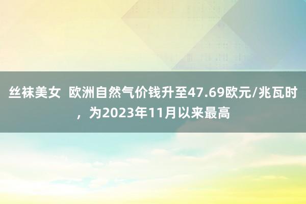 丝袜美女  欧洲自然气价钱升至47.69欧元/兆瓦时，为2023年11月以来最高