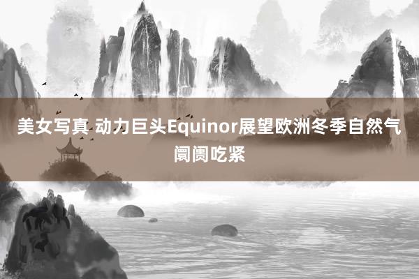 美女写真 动力巨头Equinor展望欧洲冬季自然气阛阓吃紧