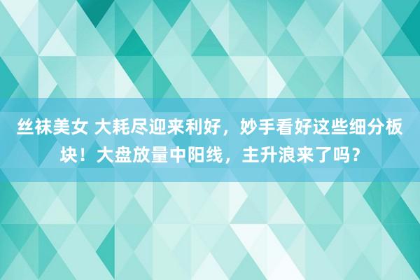 丝袜美女 大耗尽迎来利好，妙手看好这些细分板块！大盘放量中阳线，主升浪来了吗？